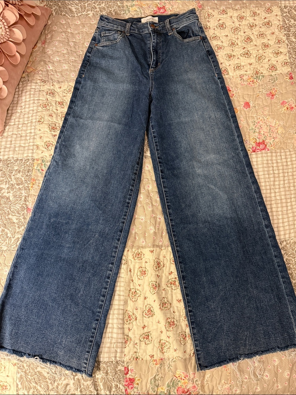 Level 99 Wide Leg Women's Jeans in Dark Blue - size 28